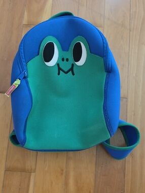 Blue and Green Frog Kids Backpack